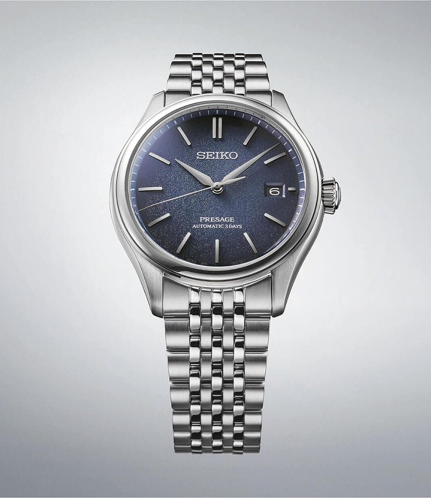 Seiko Presage Classic 'Ai-iro' Japan Blue 40mm Dial Steel Bracelet Watch image number 3