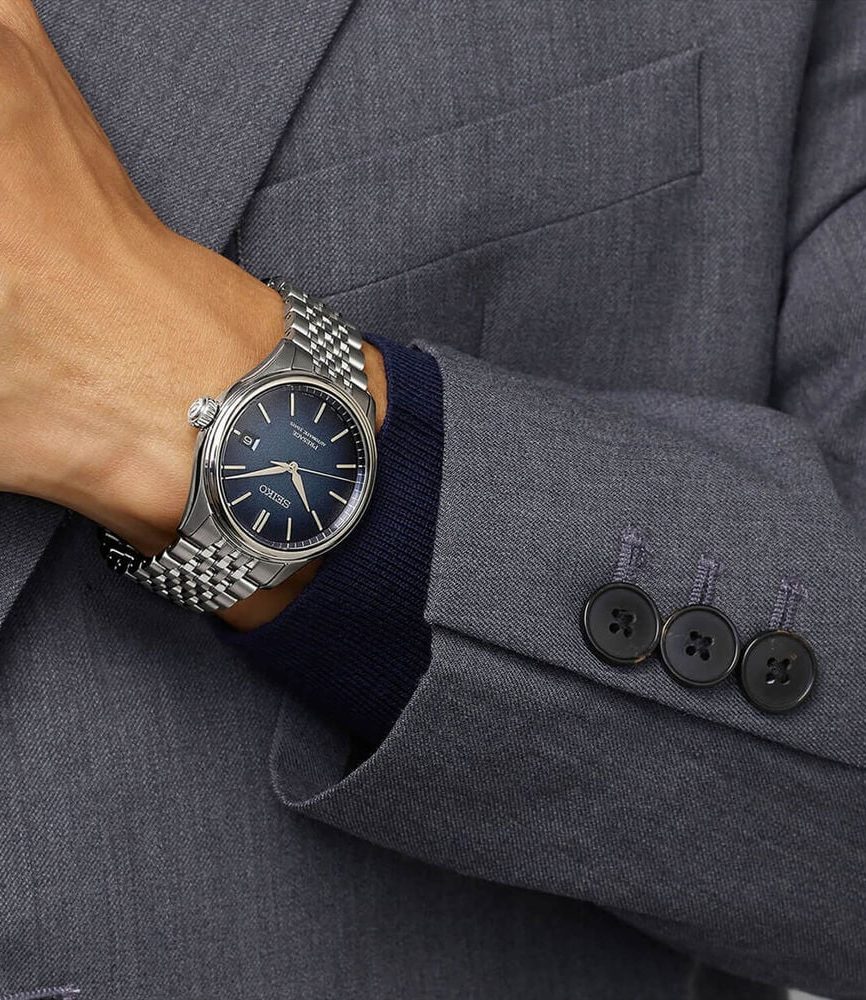 Seiko Presage Classic 'Ai-iro' Japan Blue 40mm Dial Steel Bracelet Watch image number 4