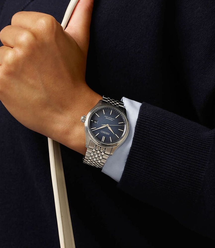 Seiko Presage Classic 'Ai-iro' Japan Blue 40mm Dial Steel Bracelet Watch image number 5